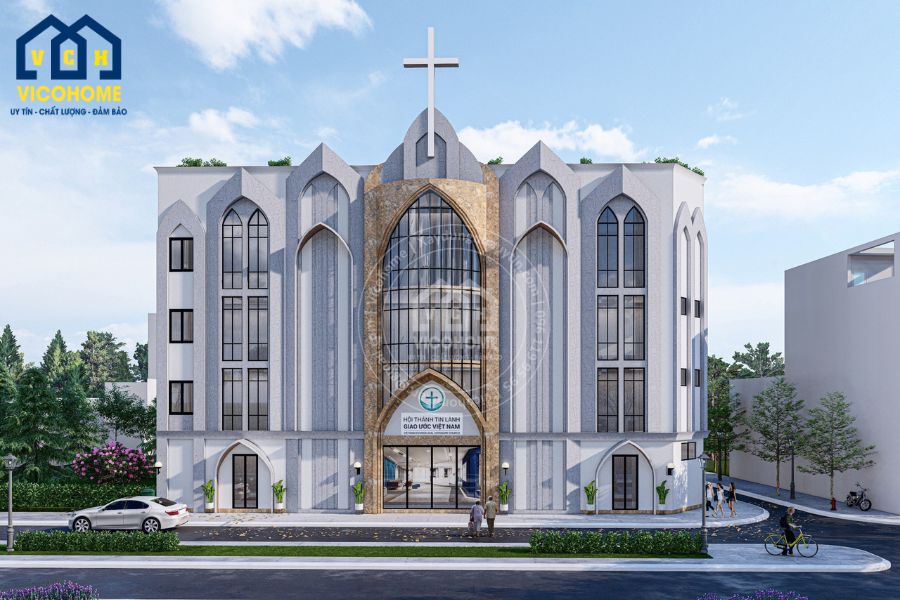 Thiết kế nhà thờ Tin Lành - TKK0010
