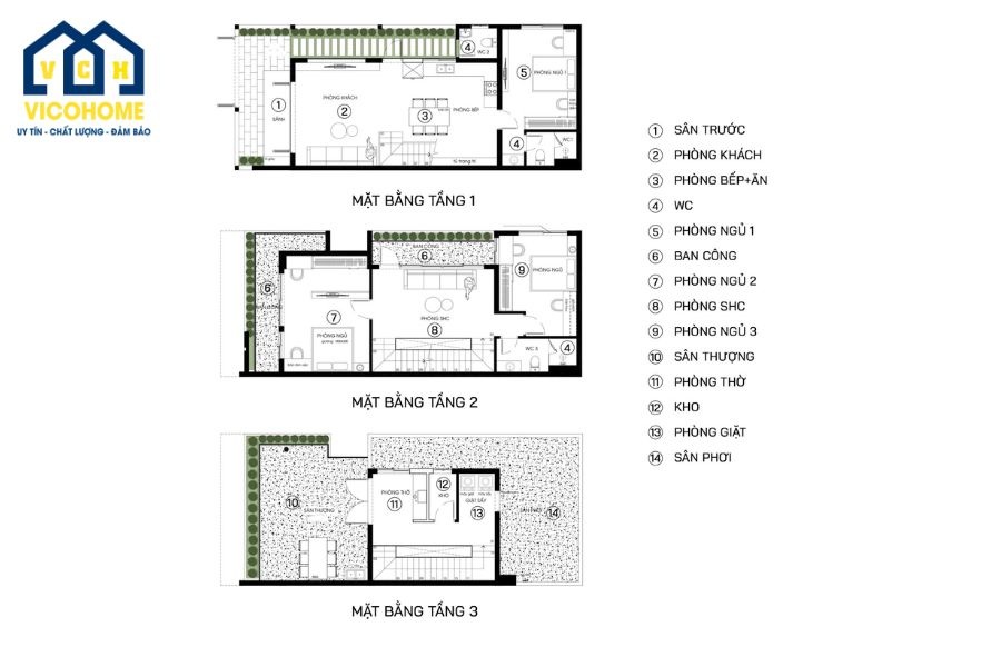 bản vẽ nhà ngang 7m