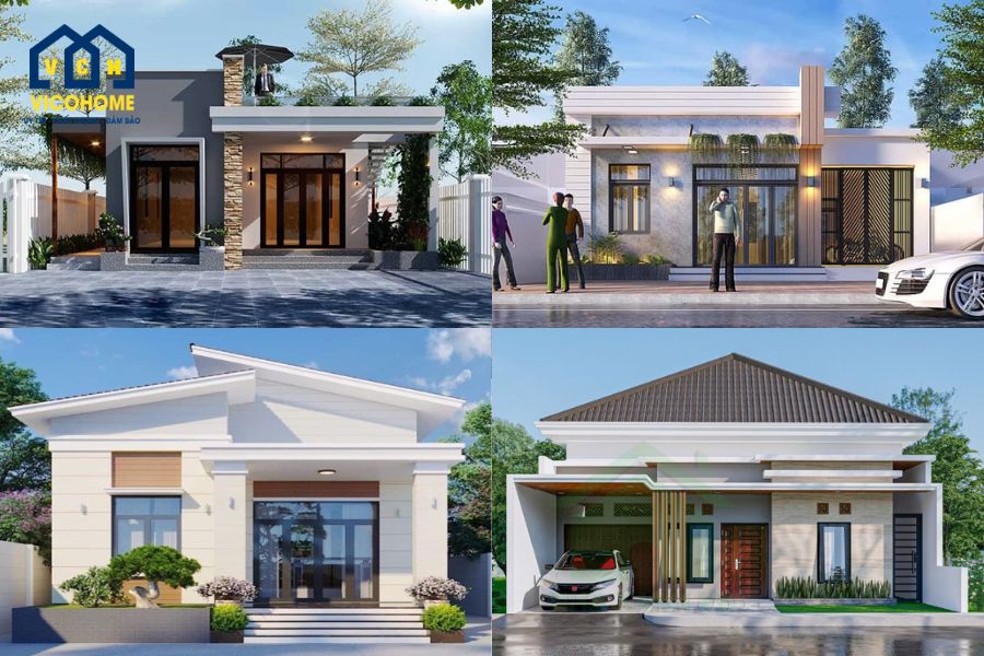 mẫu nhà ngang 7m 1 tầng