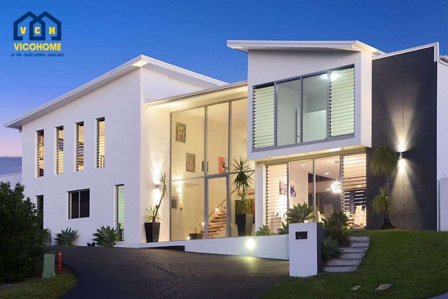 mẫu thiết kế nhà ngang 10m