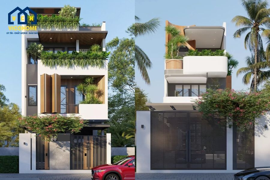 nhà hiện đại mặt tiền 7m