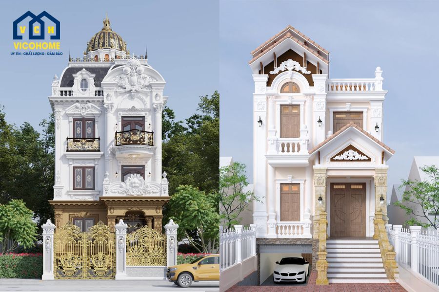 nhà tân cổ điển mặt tiền 7m