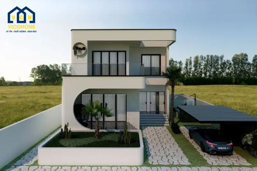 thiết kế nhà mặt tiền 10m sâu 15m
