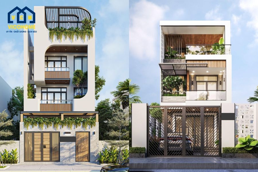 thiết kế nhà mặt tiền 7m sâu 12m