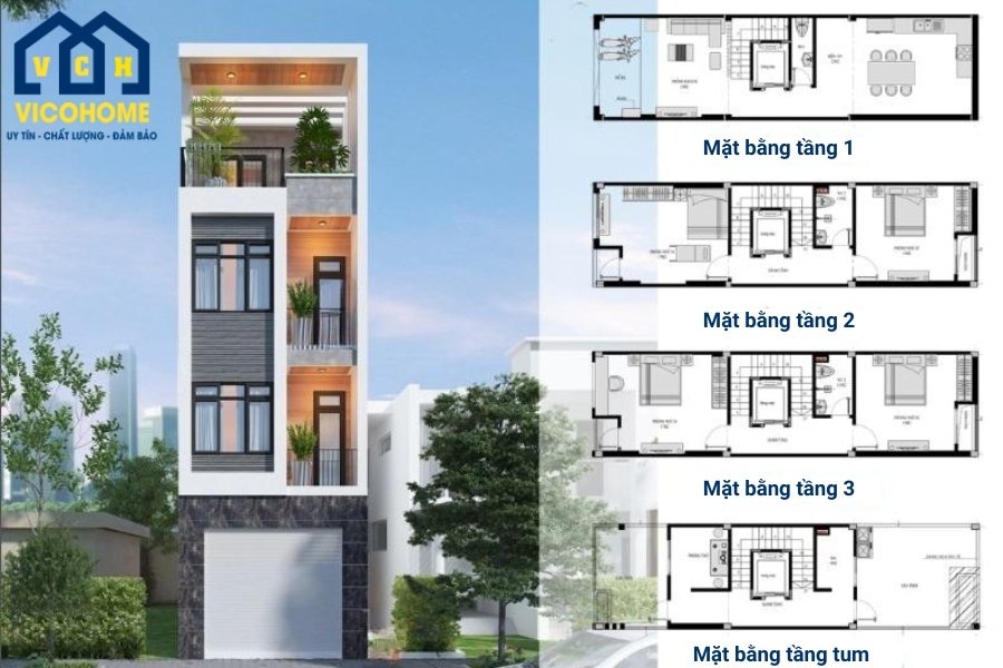 bản vẽ nhà 40m2