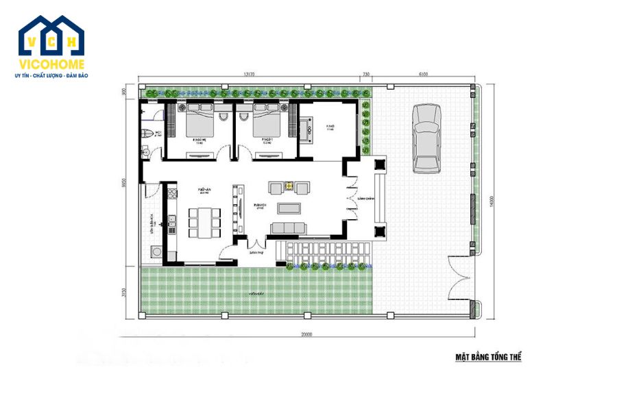 bản vẽ nhà cấp 4 40m2