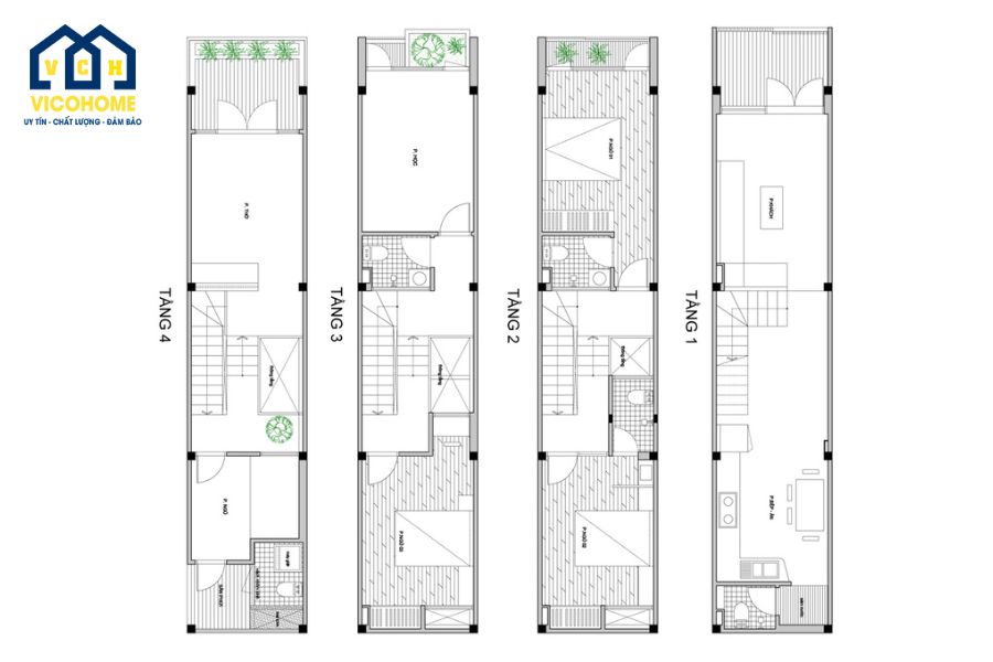 bản vẽ thiết kế nhà 40m2