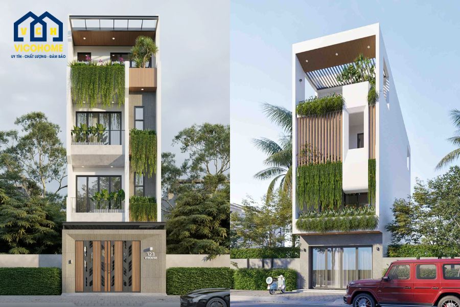 mẫu nhà 40m2 mặt tiền 4m