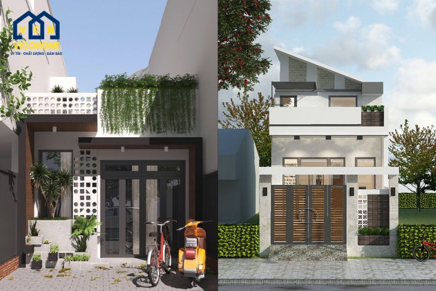 thiết kế nhà 40m2 1 phòng ngủ