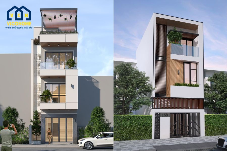 thiết kế nhà 40m2 3 phòng ngủ