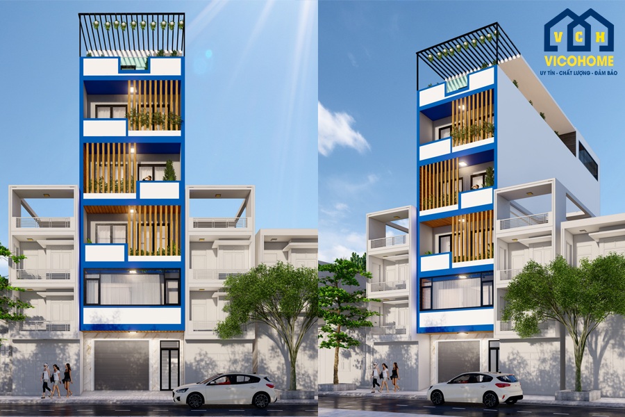 thiết kế nhà 40m2 có thang máy