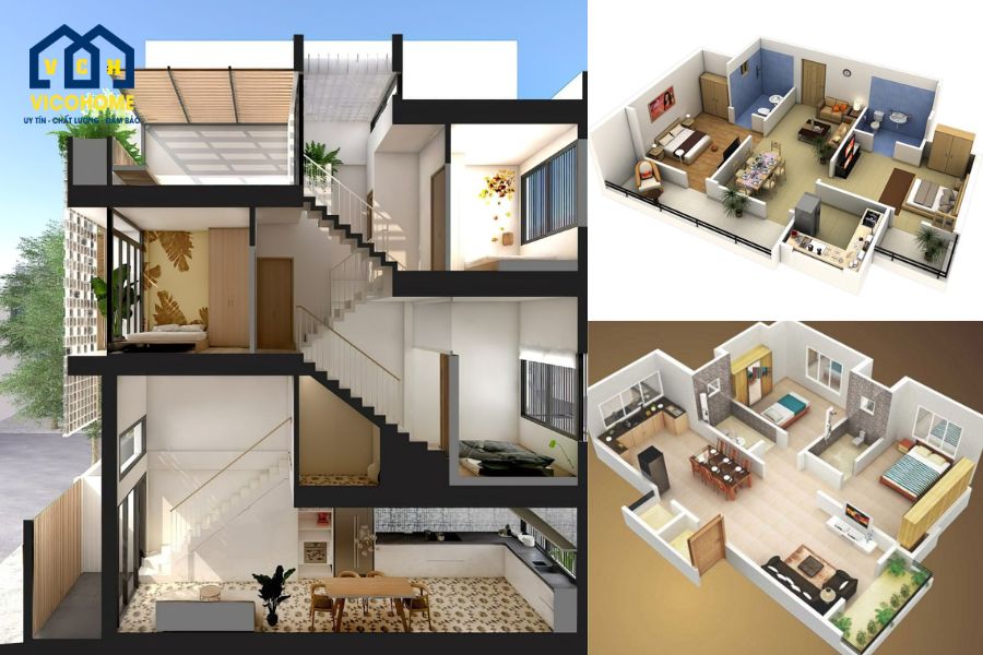 thiết kế nhà nhỏ 40m2