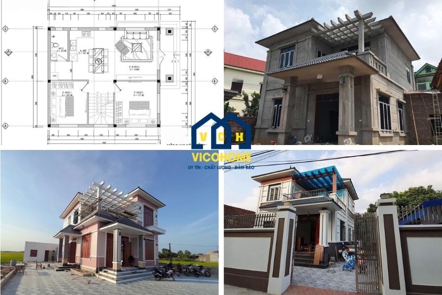 chi phí xây nhà mái nhật 2 tầng