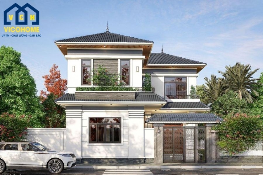 nhà mái nhật 2 tầng 3 phòng ngủ