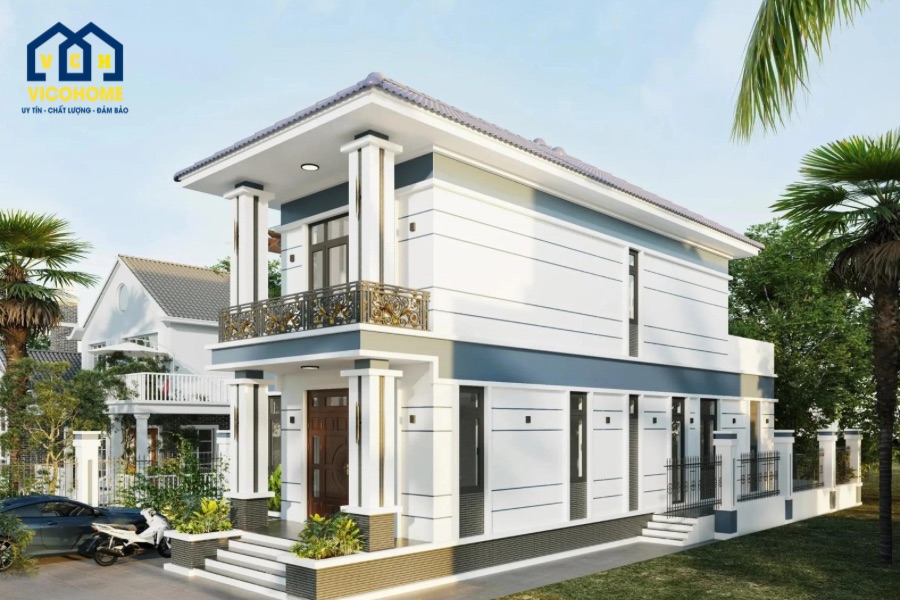 nhà ống mái nhật 2 tầng