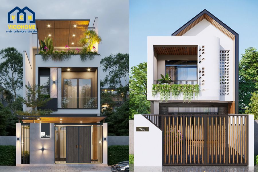 mẫu nhà mặt tiền 6m 2 tầng