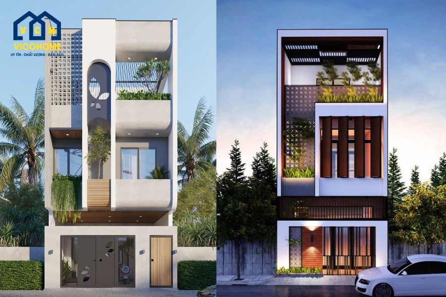 mẫu nhà mặt tiền 6m hiện đại
