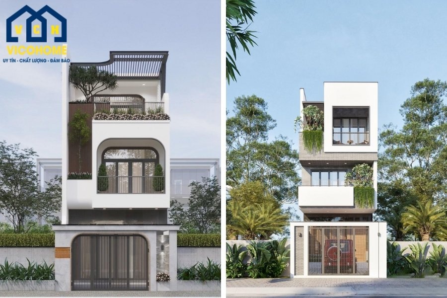 mẫu nhà mặt tiền 6m