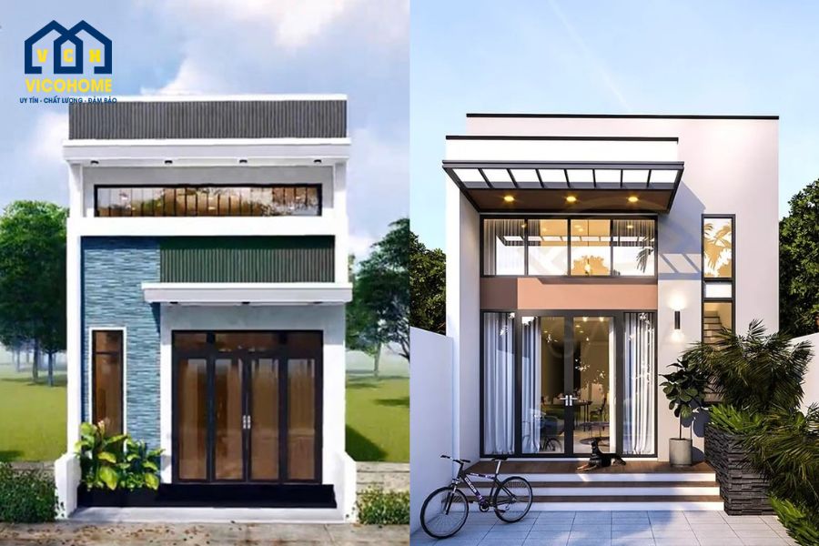 nhà gác lửng ngang 6m