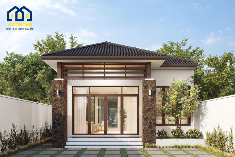 nhà vườn ngang 6m