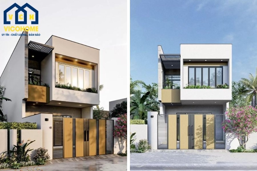 thiết kế nhà ngang 6m dài 14m