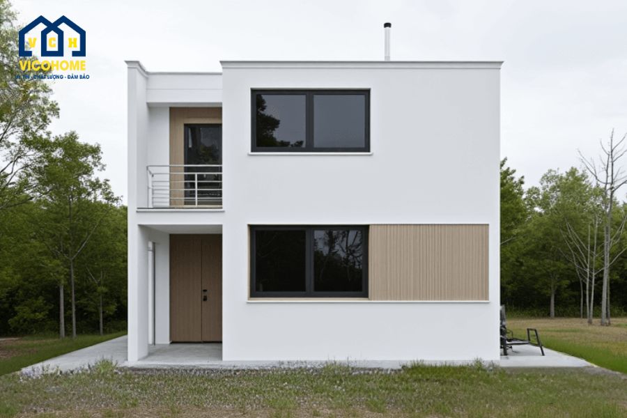 nhà lắp ghép 2 tầng 40m2