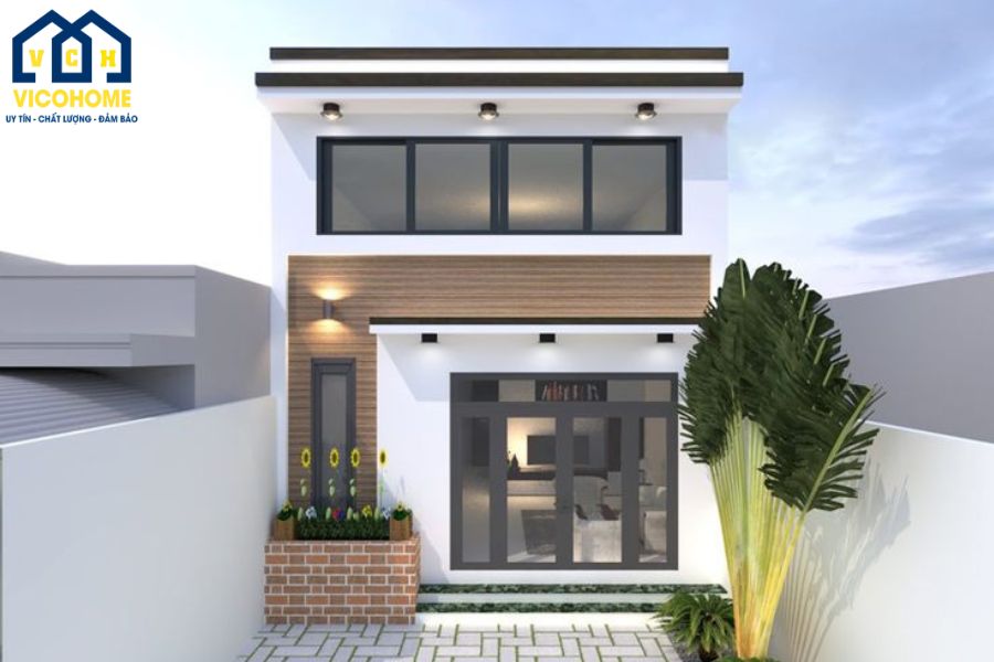 mẫu thiết kế nhà vuông 1 tầng