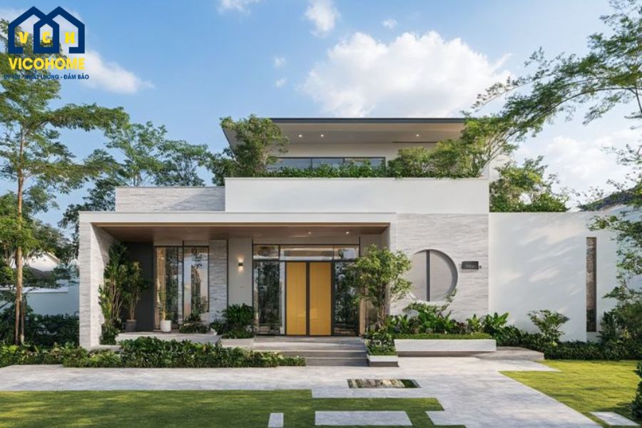 Thiết kế nhà vuông 10x10 1 tầng