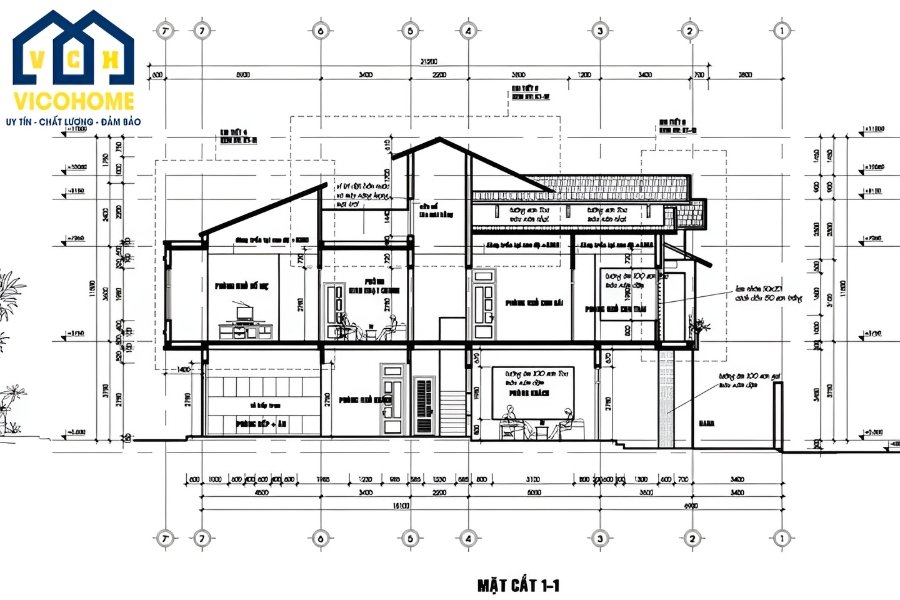 Bản vẽ kiến trúc của ngôi nhà