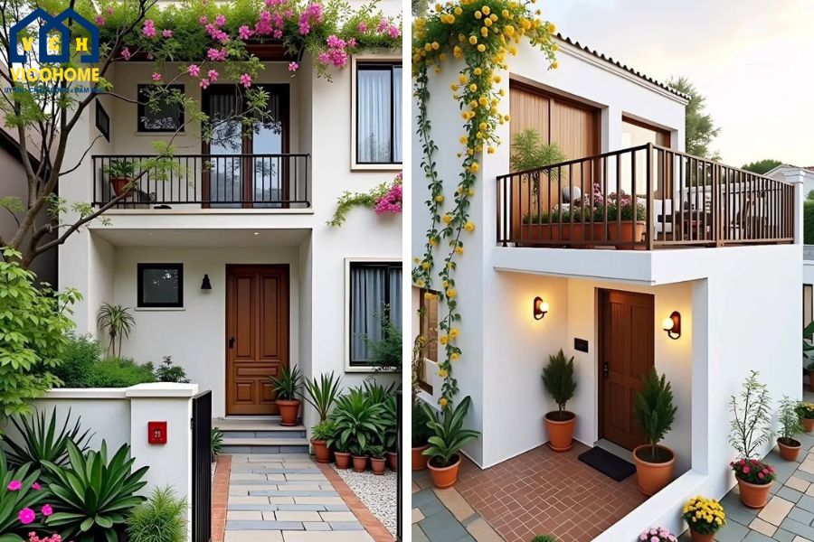 mẫu nhà 2 tầng 600 triệu ở nông thôn