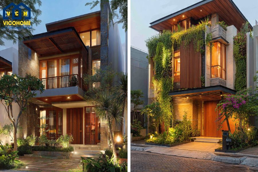 mẫu nhà 600 triệu 2 tầng
