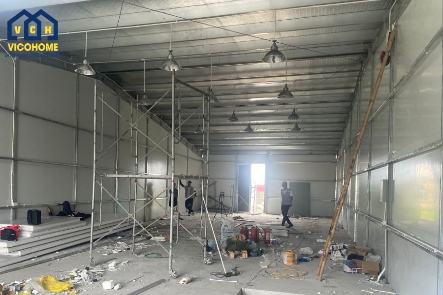 nhà cấp 4 khung thép tiền chế