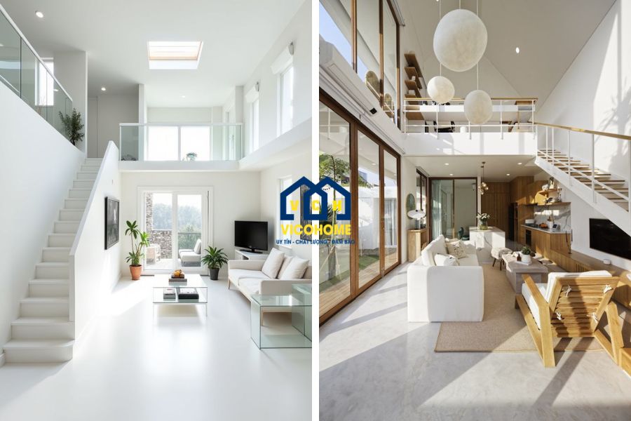 mẫu nhà tiền chế có gác lửng