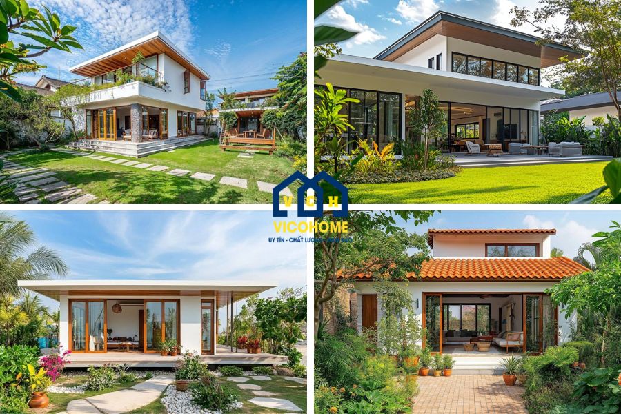 mẫu xây nhà vườn chìa khóa trao tay