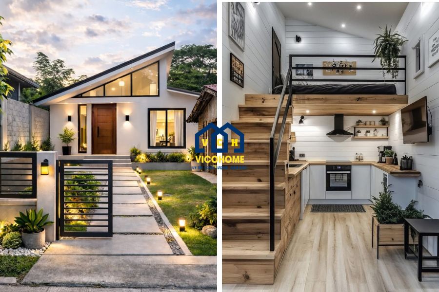 nhà tiền chế gác lửng mái tôn