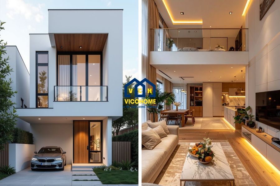 nhà tiền chế gác lửng