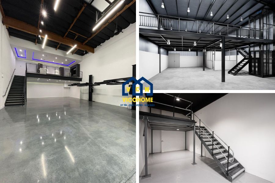 xây nhà tiền chế gác lửng