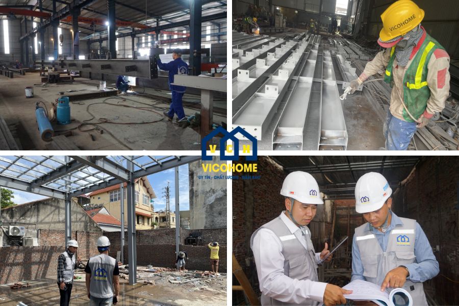 công ty xây dựng nhà khung thép 3 tầng