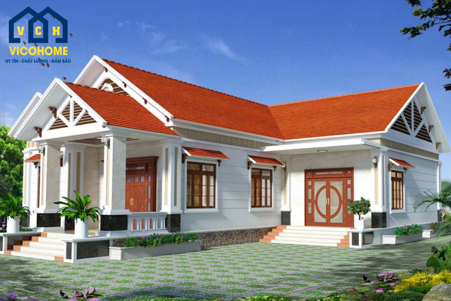 nhà 1 tầng chữ L