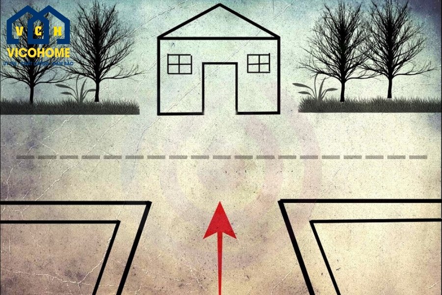 Tránh xây nhà để đường chính chạy thẳng vào nhà