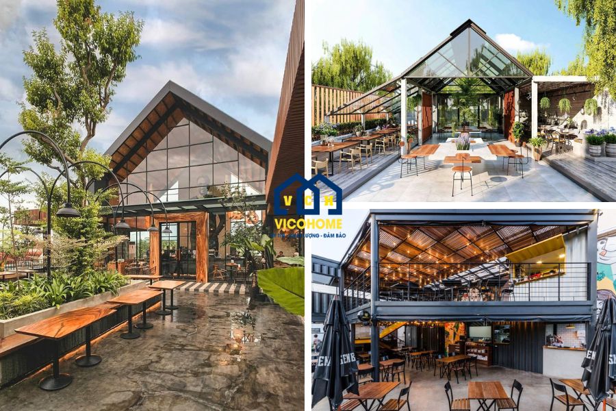 quán cafe nhà hàng khung thép