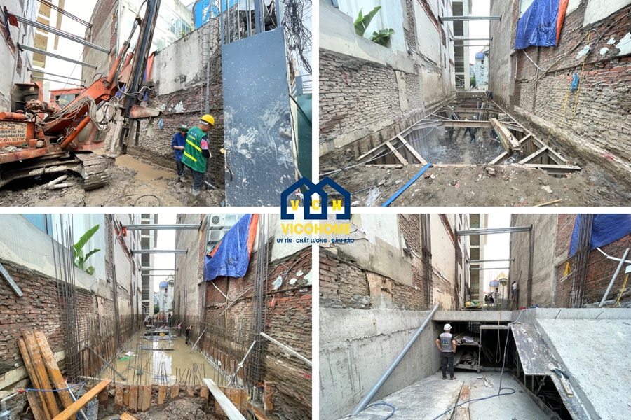Các loại móng nhà bán hầm: Đặc điểm và quy trình thi công