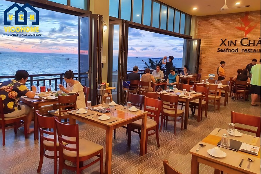 Thiết kế khu vực ăn uống nhà hàng trên biển 