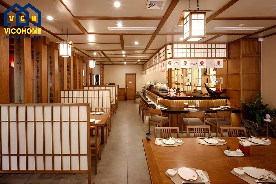 Nhà hàng sushi phong cách Nhật Bản