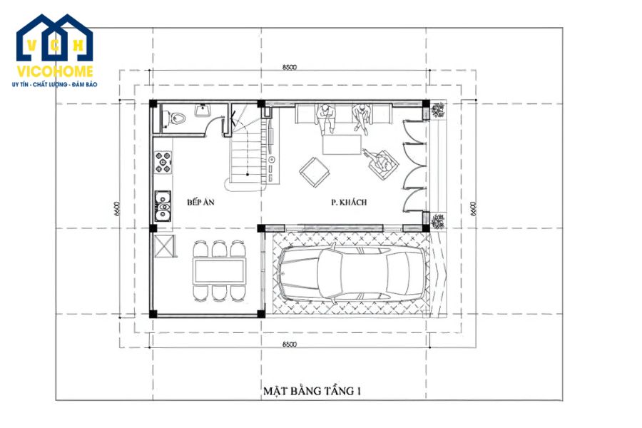 bản vẽ nhà 2 tầng chữ l mái thái