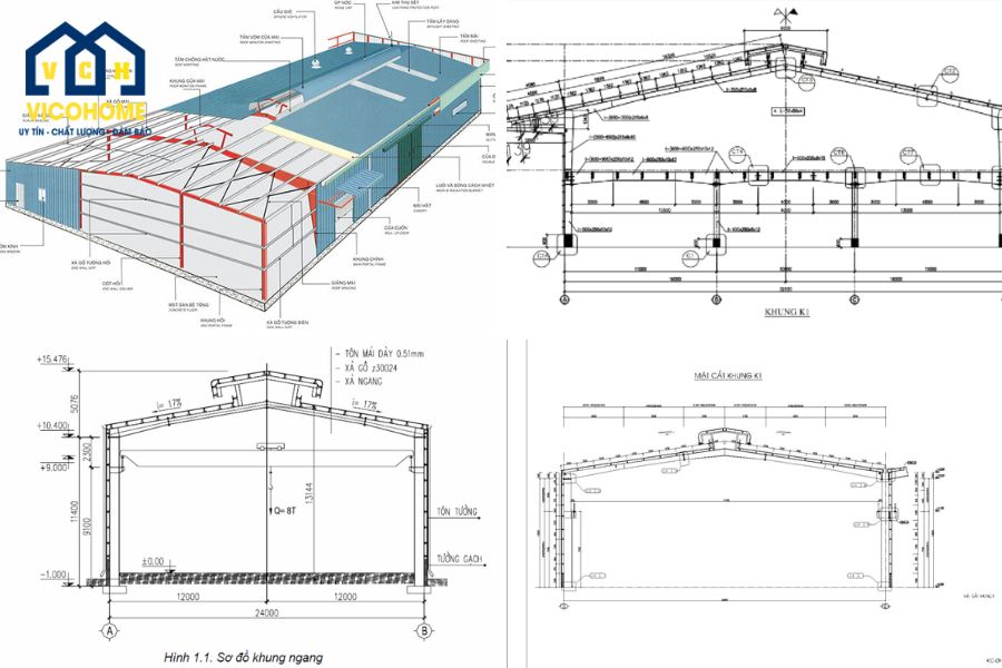 bản vẽ nhà xưởng tiền chế