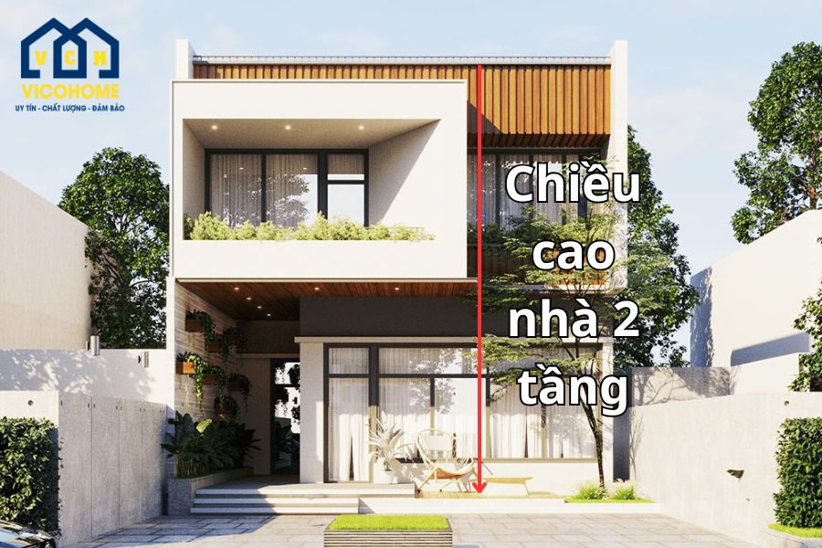 Xác định chiều cao nhà 2 tầng chuẩn theo quy định và hợp phong thủy
