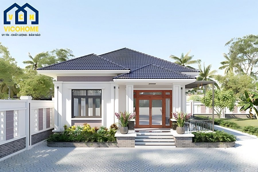 chiều cao nhà cấp 4 sân vườn