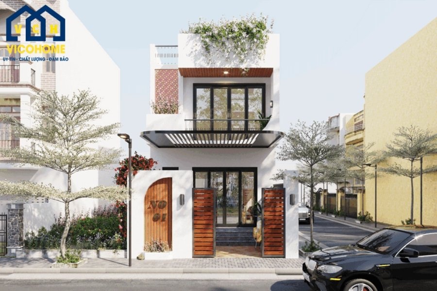 chiều cao nhà gác lửng 2 tầng