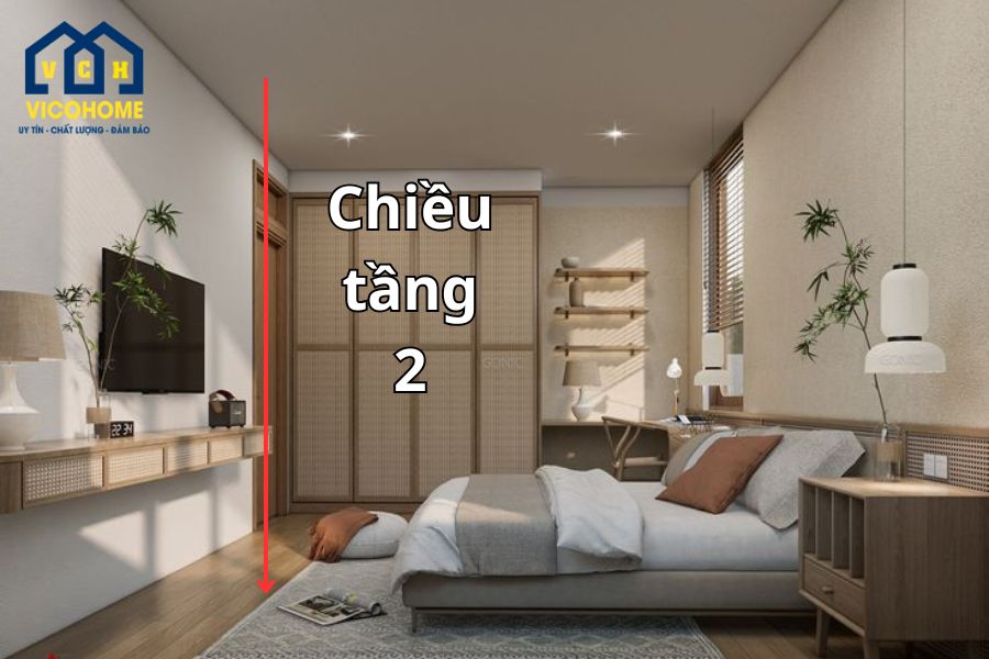 chiều cao tầng 2 nhà 2 tầng
